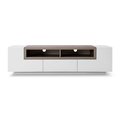 J&M Furniture J&M Furniture 1763940 TV002 White Gloss & Grey Veneer TV Stand 1763940